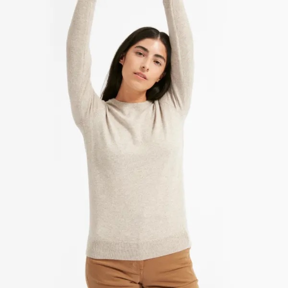 Everlane Cashmere Crew, Oatmeal, S